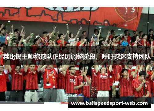 莱比锡主帅称球队正经历调整阶段，呼吁球迷支持团队